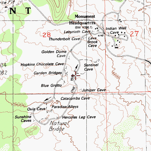 Topographic Map of Sentinel Bridge, CA