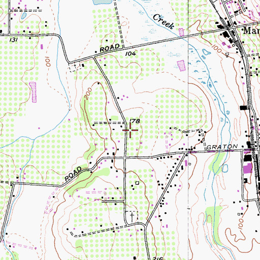 Topographic Map of Gabriel Farms, CA