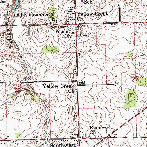 Topographic Map of Zimmerman Greenhouse, IN