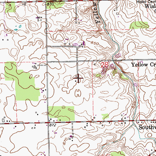 Topographic Map of Weaver Dairy Farm, IN