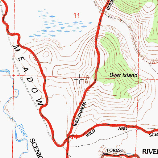 Topographic Map of Deer Island, CA