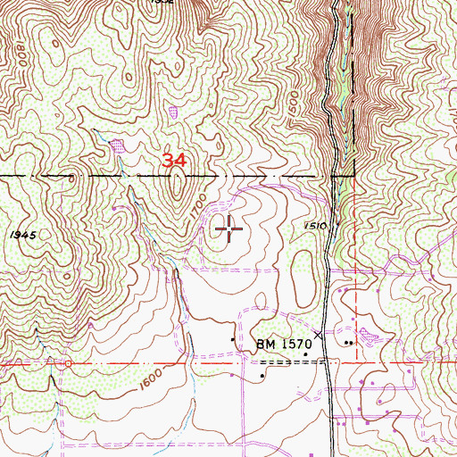 Topographic Map of Ramona Landfill, CA