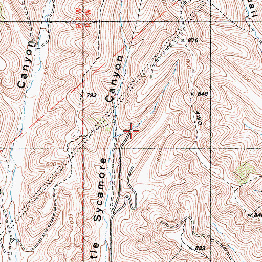Topographic Map of Sycamore Sanitary Landfill, CA
