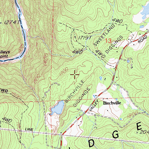 Topographic Map of Ridge Rock Quarry, CA