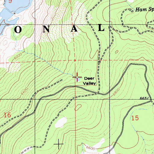Topographic Map of Deer Valley, CA