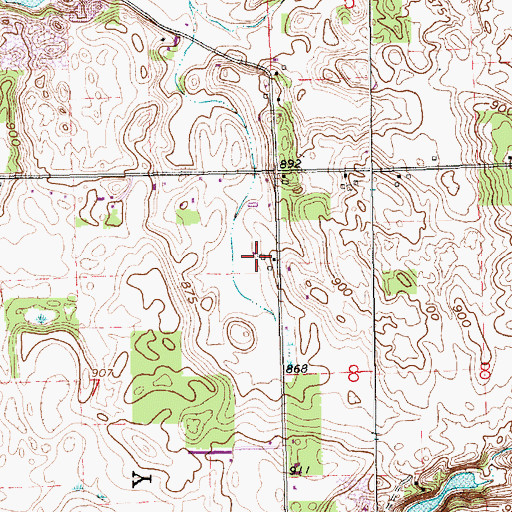 Topographic Map of Marlee Acres, IN