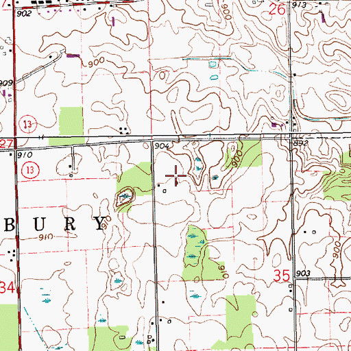 Topographic Map of Maplebranch Farm, IN