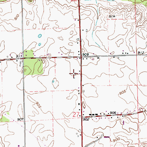Topographic Map of Stoney - M Farm, IN