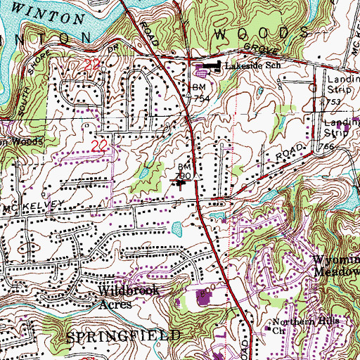 Topographic Map of Mount Healthy Hatchery, OH