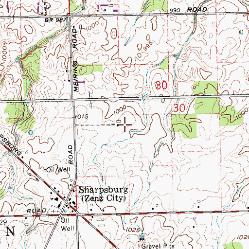 Topographic Map of Kaiser Farm, OH