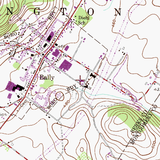 Topographic Map of Gehringer Family Farm, PA