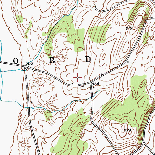 Topographic Map of Milton Farms, NY