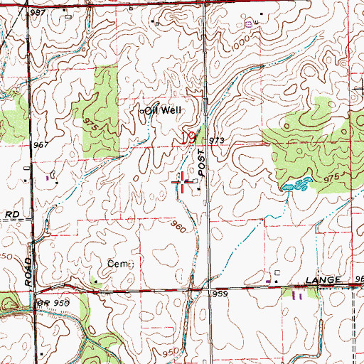 Topographic Map of Albers Farm, OH