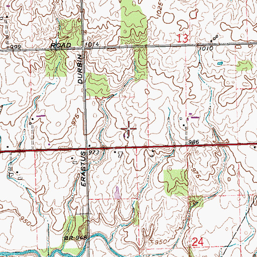 Topographic Map of Hein Dairy Farm, OH