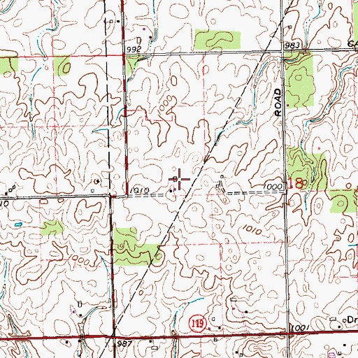 Topographic Map of Siefring Dairy Farm, OH