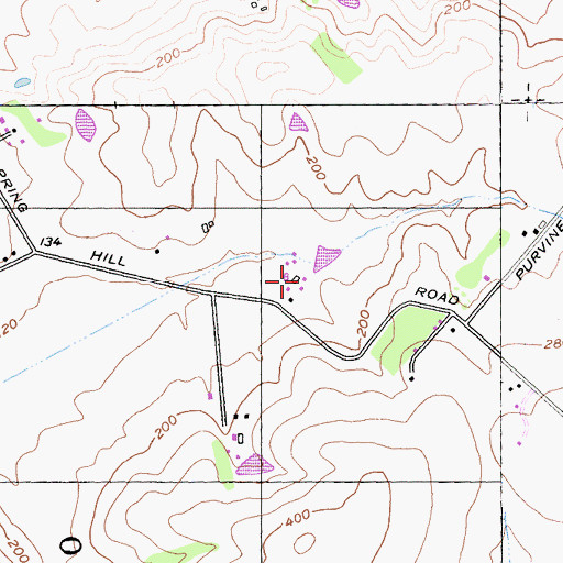 Topographic Map of Springhill Jersey Dairy, CA