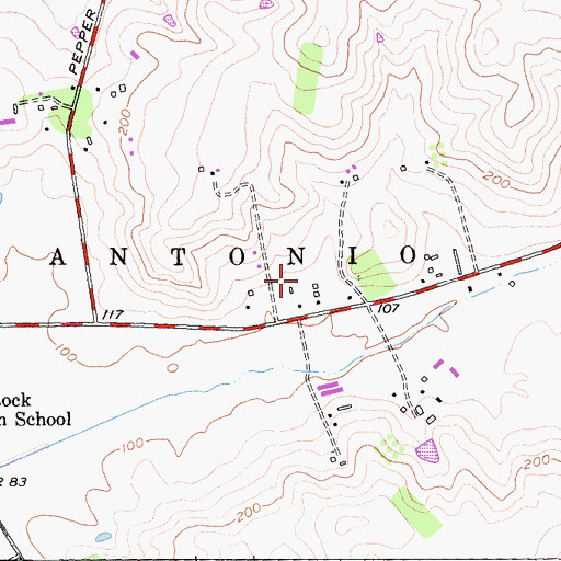 Topographic Map of McClelland's Dairy, CA