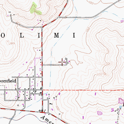 Topographic Map of Meadows Dairy, CA