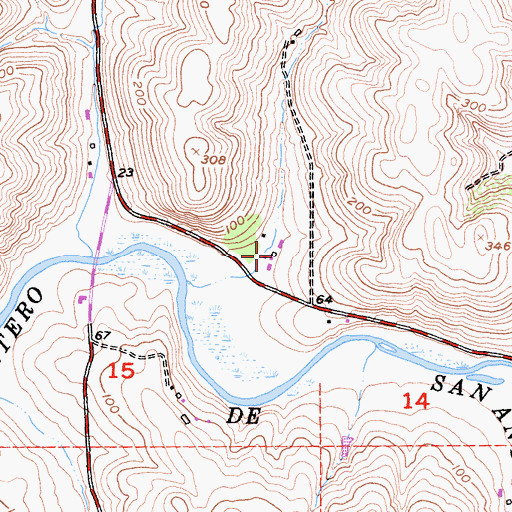 Topographic Map of Moretti Family Dairy, CA