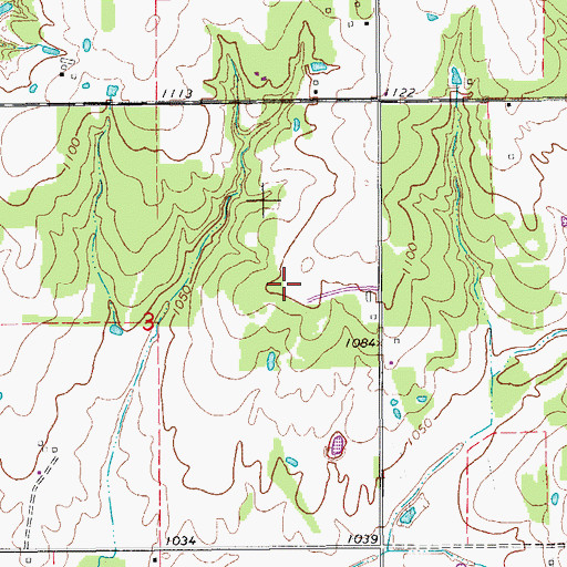 Topographic Map of Tucker Cemetery, OK