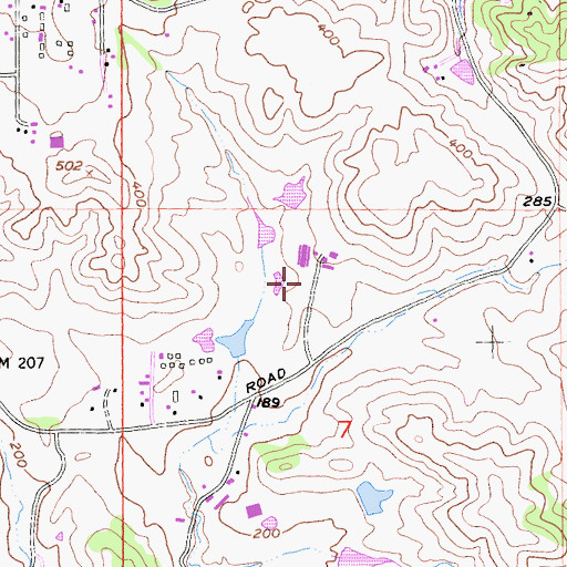 Topographic Map of Spaletta Ranch, CA