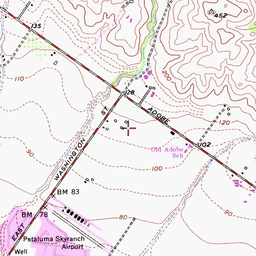 Topographic Map of Adobe Pumpkin Farm, CA