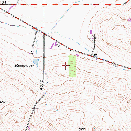 Topographic Map of Bellwether Farms, CA