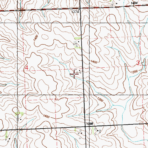 Topographic Map of Alberson Dairy, IA