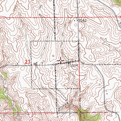 Topographic Map of South Lane Farm, IA