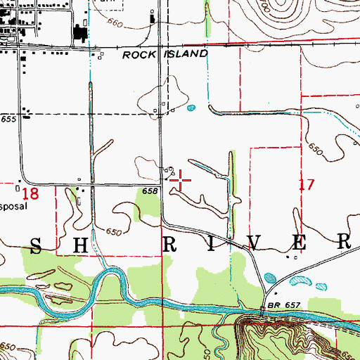 Topographic Map of Banker Mill Dairy, IA