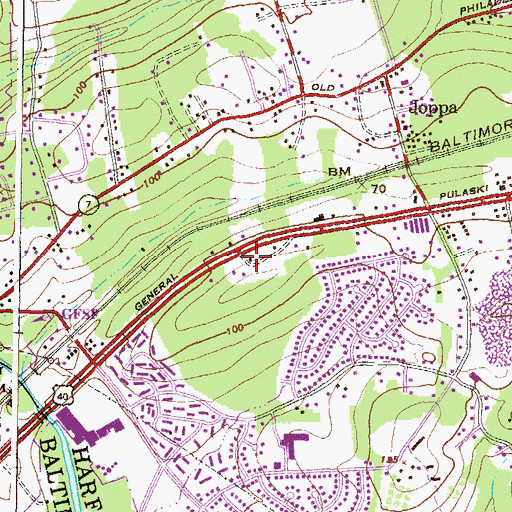 Topographic Map of Faith Walk Assembly Church, MD