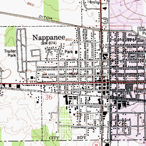 Topographic Map of Our Lady of Perpetual Help Church, IN