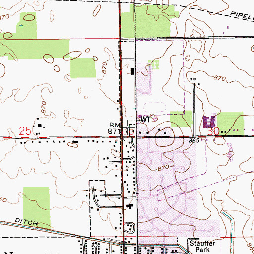 Topographic Map of Nappanee Brethren in Christ Church, IN
