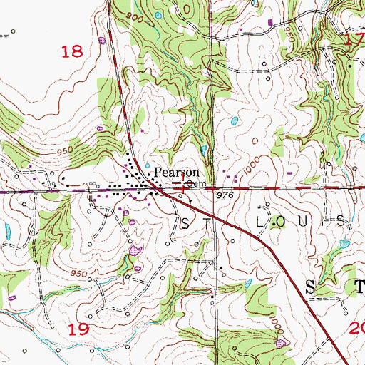 Topographic Map of Light Cemetery, OK