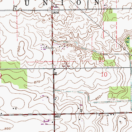 Topographic Map of Quint Dairy, IN