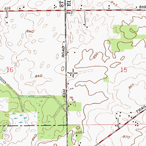 Topographic Map of Sarber Farm, IN
