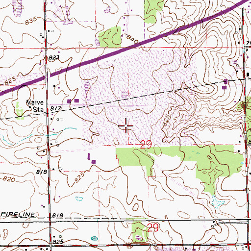Topographic Map of Elkhart County Landfill, IN