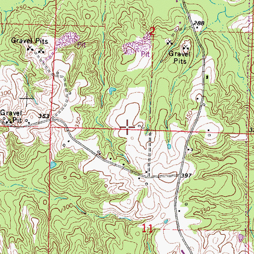 Topographic Map of Bass Poultry Farm, MS