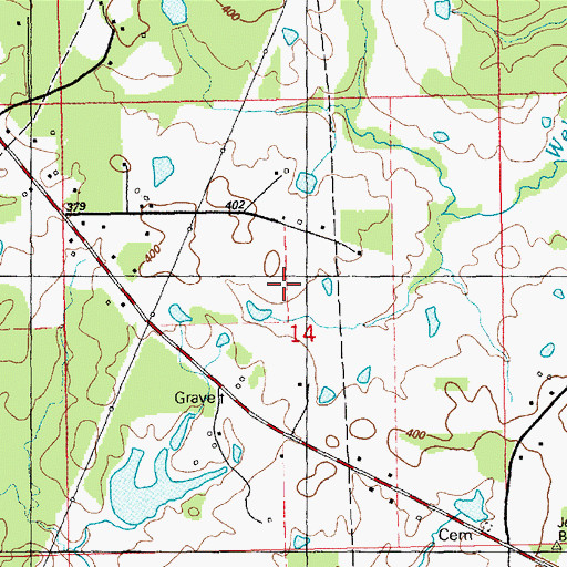 Topographic Map of Henderson Poultry Farm, MS