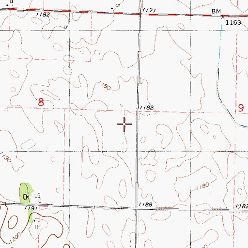 Topographic Map of Cherland Hog Farm, IA