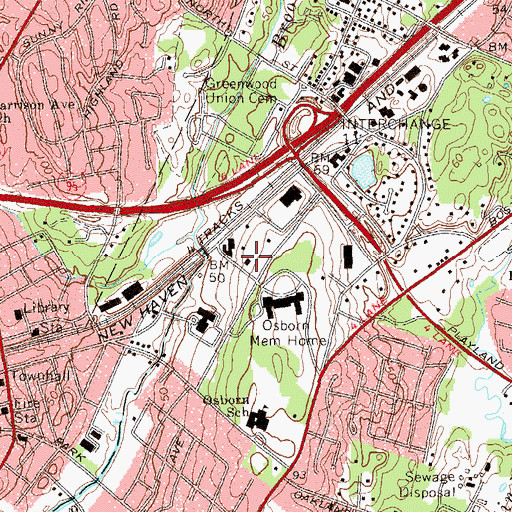 Topographic Map of International Corporate Center, NY