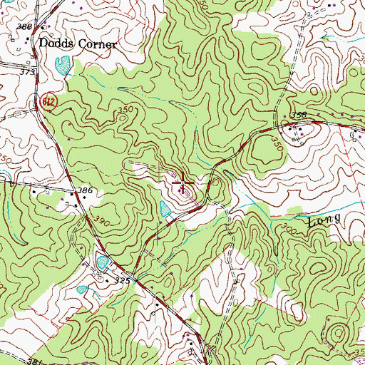 Topographic Map of Briggs-McDonald Family Cemetery, VA
