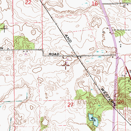 Topographic Map of Homestead Dairy, IN