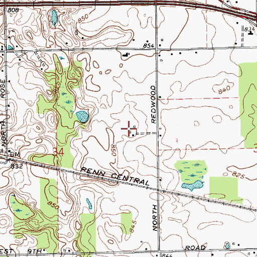 Topographic Map of J M J Dairy Farm, IN