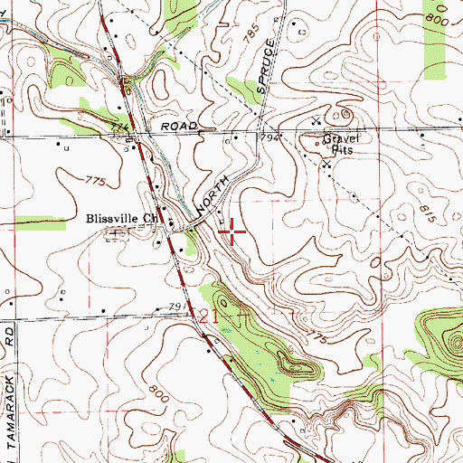 Topographic Map of Wendy Hill Farms, IN