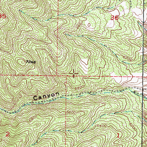 Topographic Map of Township of Copperton, UT