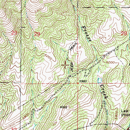 Topographic Map of Township of Emigration Canyon, UT