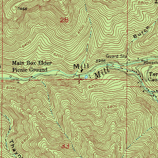 Topographic Map of Township of Millcreek, UT