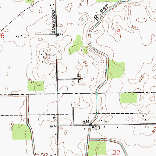 Topographic Map of Kuhn Farm, IN