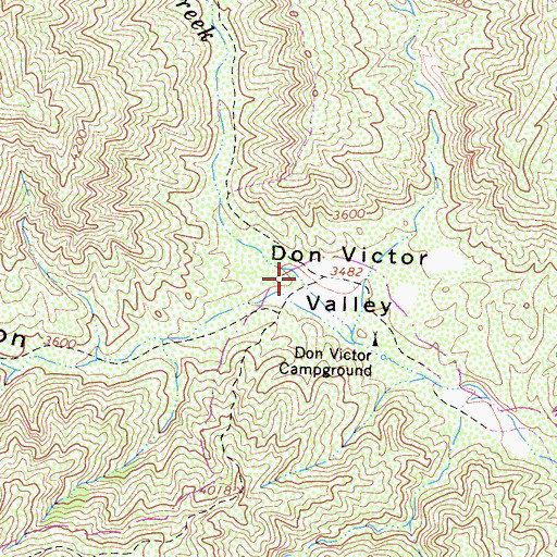 Topographic Map of Don Victor Canyon, CA